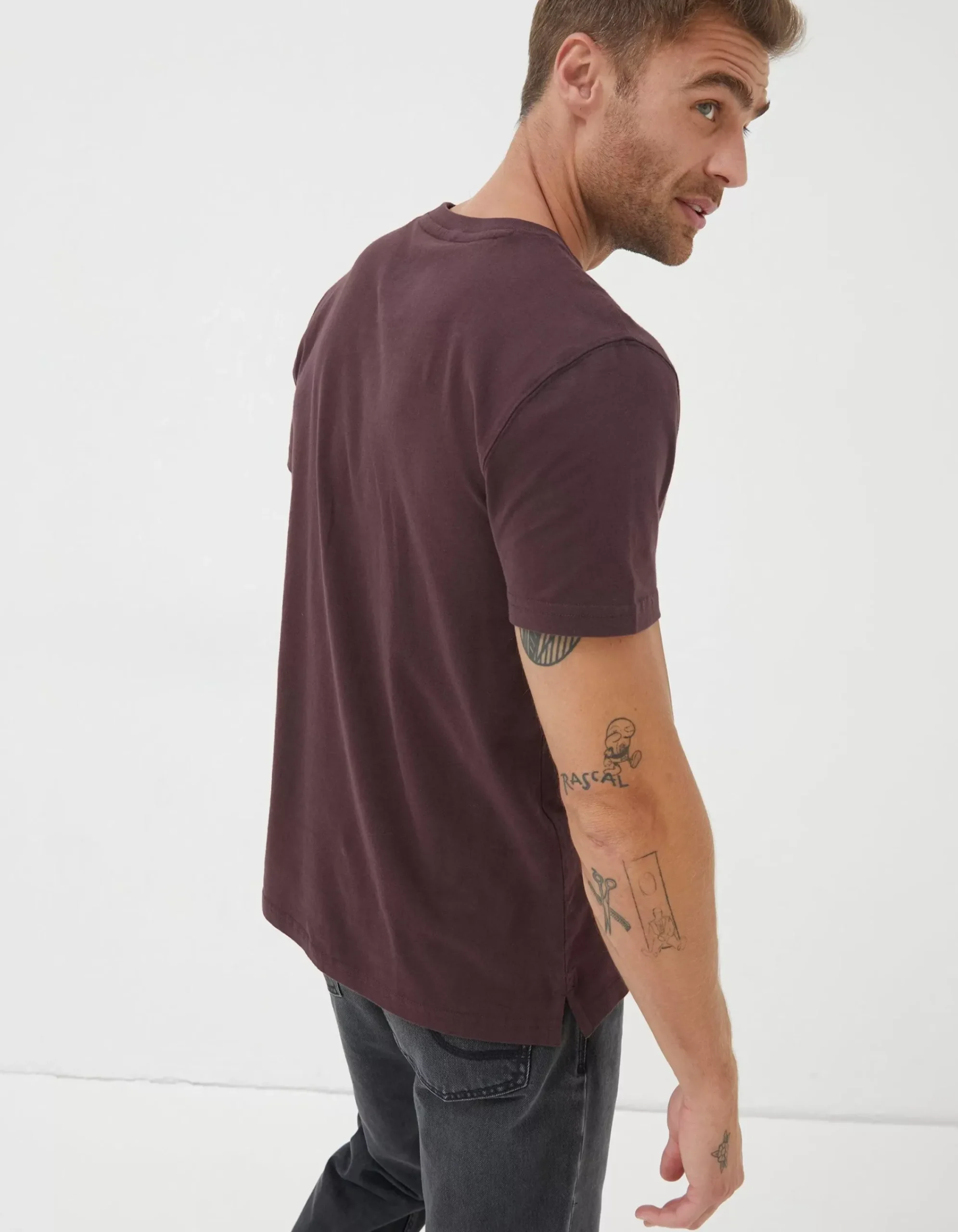 Men FatFace T-Shirts|Lulworth Organic Cotton Crew T-Shirt