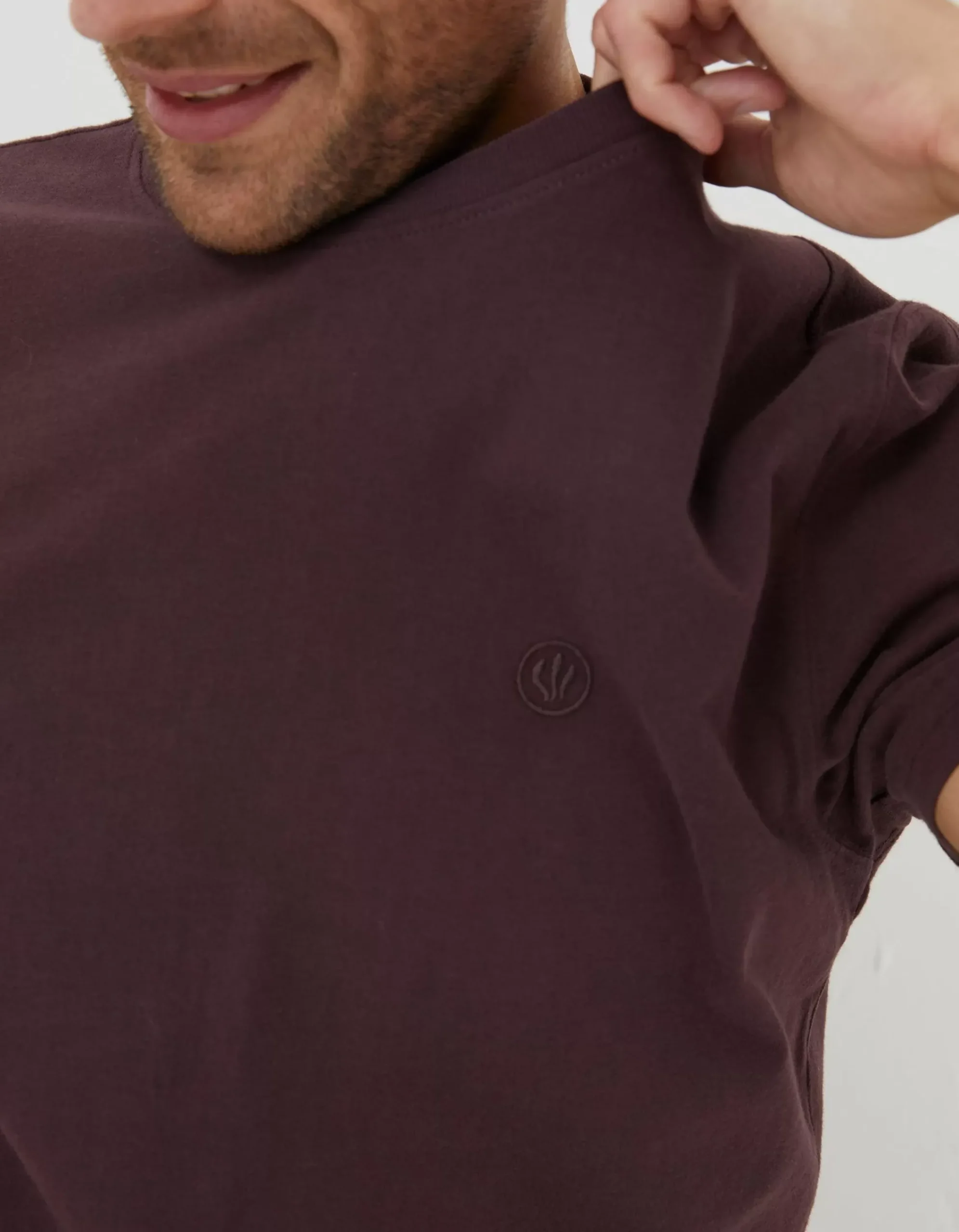 Men FatFace T-Shirts|Lulworth Organic Cotton Crew T-Shirt