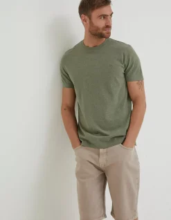 Men FatFace T-Shirts|Lulworth Organic Cotton Crew T-Shirt