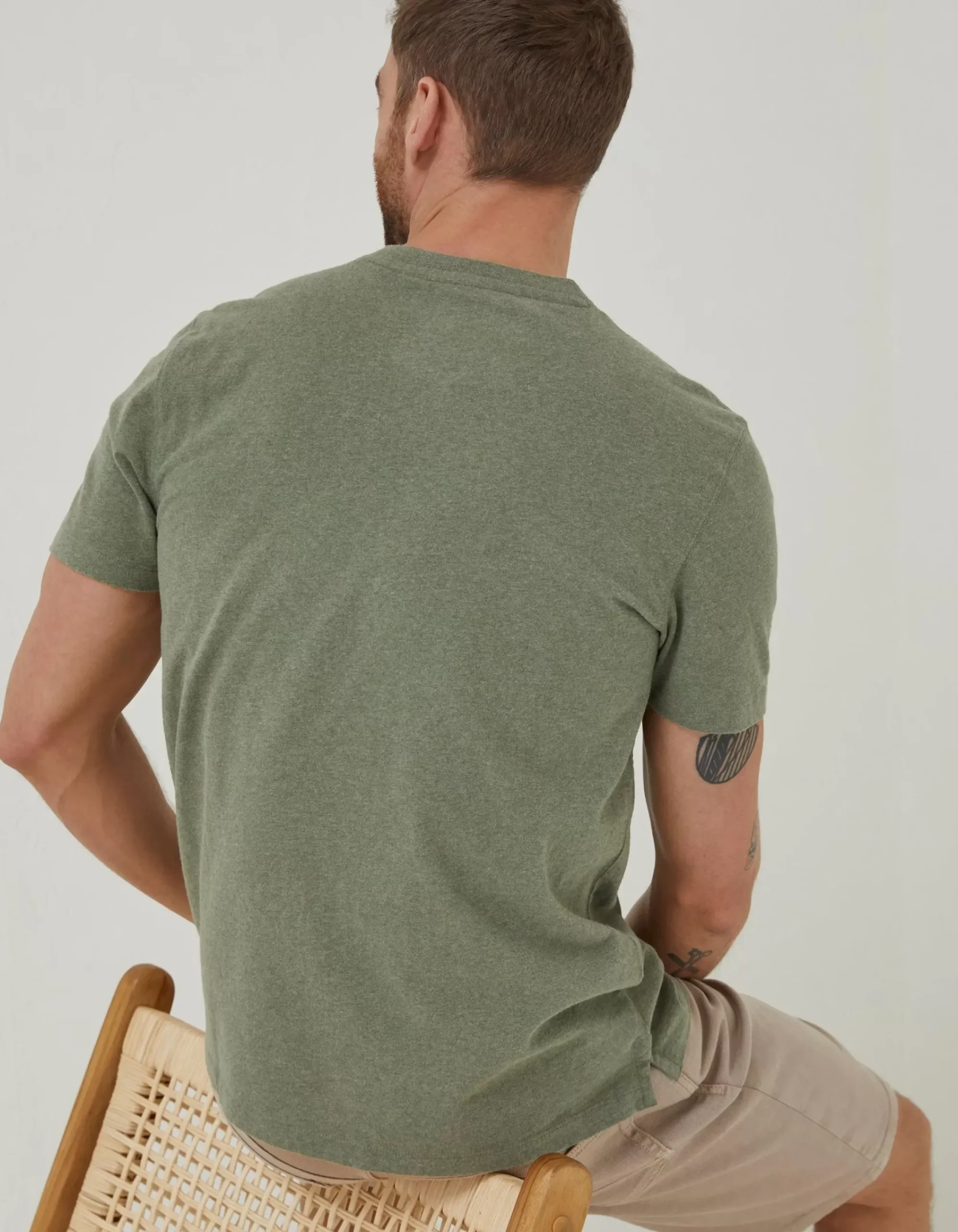 Men FatFace T-Shirts|Lulworth Organic Cotton Crew T-Shirt