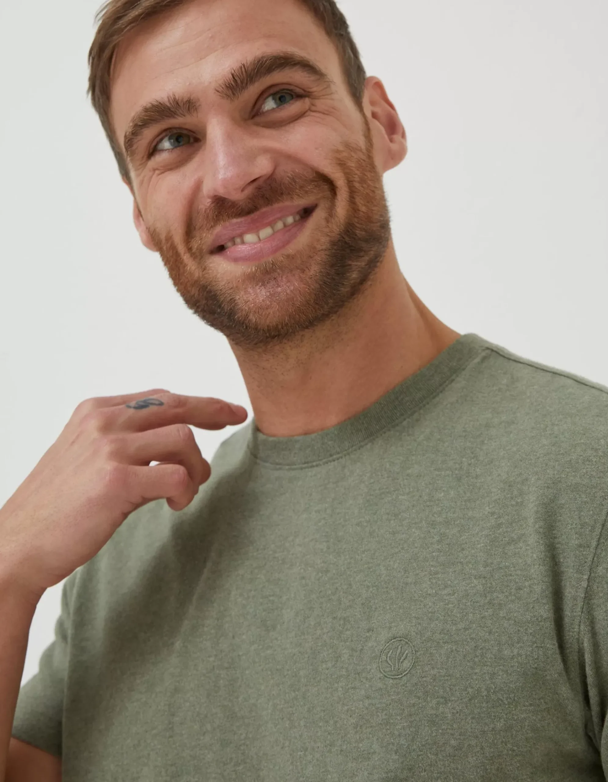 Men FatFace T-Shirts|Lulworth Organic Cotton Crew T-Shirt