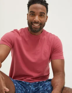 Men FatFace T-Shirts|Lulworth Organic Cotton Crew T-Shirt