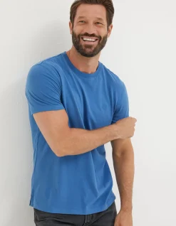 Men FatFace T-Shirts|Lulworth Organic Cotton Crew T-Shirt