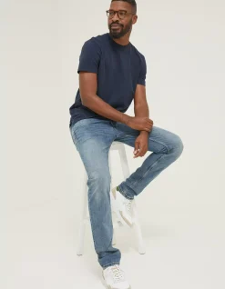 Men FatFace T-Shirts|Lulworth Organic Cotton Crew T-Shirt