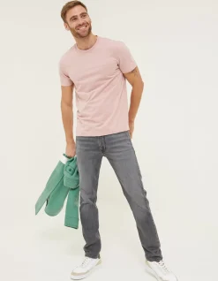 Men FatFace T-Shirts|Lulworth Organic Cotton Crew T-Shirt