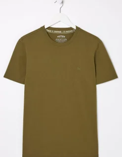 Men FatFace T-Shirts|Lulworth Organic Cotton Crew T-Shirt