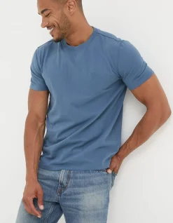 Men FatFace T-Shirts|Lulworth Organic Cotton Crew T-Shirt