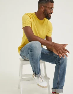 Men FatFace T-Shirts|Lulworth Organic Cotton Crew T-Shirt