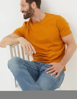 Men FatFace T-Shirts|Lulworth Organic Cotton Crew T-Shirt