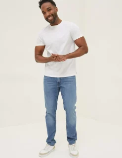 Men FatFace T-Shirts|Lulworth Organic Cotton Crew T-Shirt