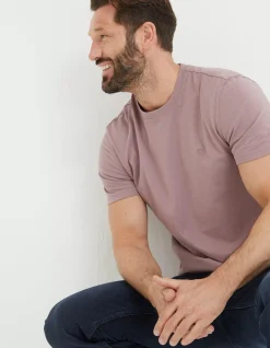 Men FatFace T-Shirts|Lulworth Organic Cotton Crew T-Shirt