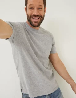 Men FatFace T-Shirts|Lulworth Organic Cotton Crew T-Shirt