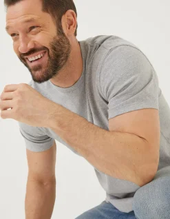 Men FatFace T-Shirts|Lulworth Organic Cotton Crew T-Shirt