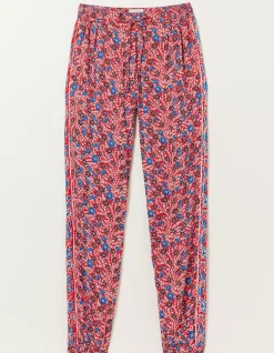 Women FatFace Trousers & Leggings|Lyme Woodblock Cuffed Trousers