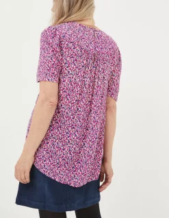 Women FatFace Shirts & Blouses|Lyndy Textured Animal Blouse