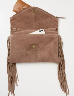Women FatFace View All|Maelie Tassel Suede Crossbody Bag
