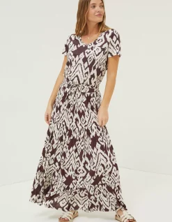 Women FatFace Tops & T-Shirts|Maggie Bold Ikat Linen T-Shirt