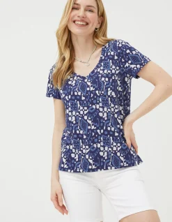 Women FatFace Tops & T-Shirts|Maggie Geo Batik T-Shirt