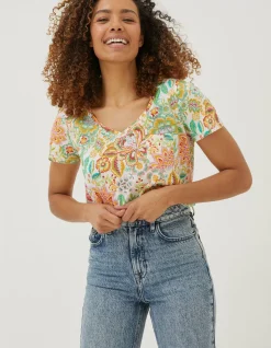 Women FatFace Tops & T-Shirts|Maggie Paradise Floral T-Shirt
