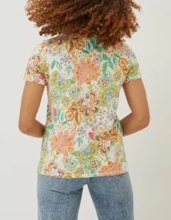 Women FatFace Tops & T-Shirts|Maggie Paradise Floral T-Shirt
