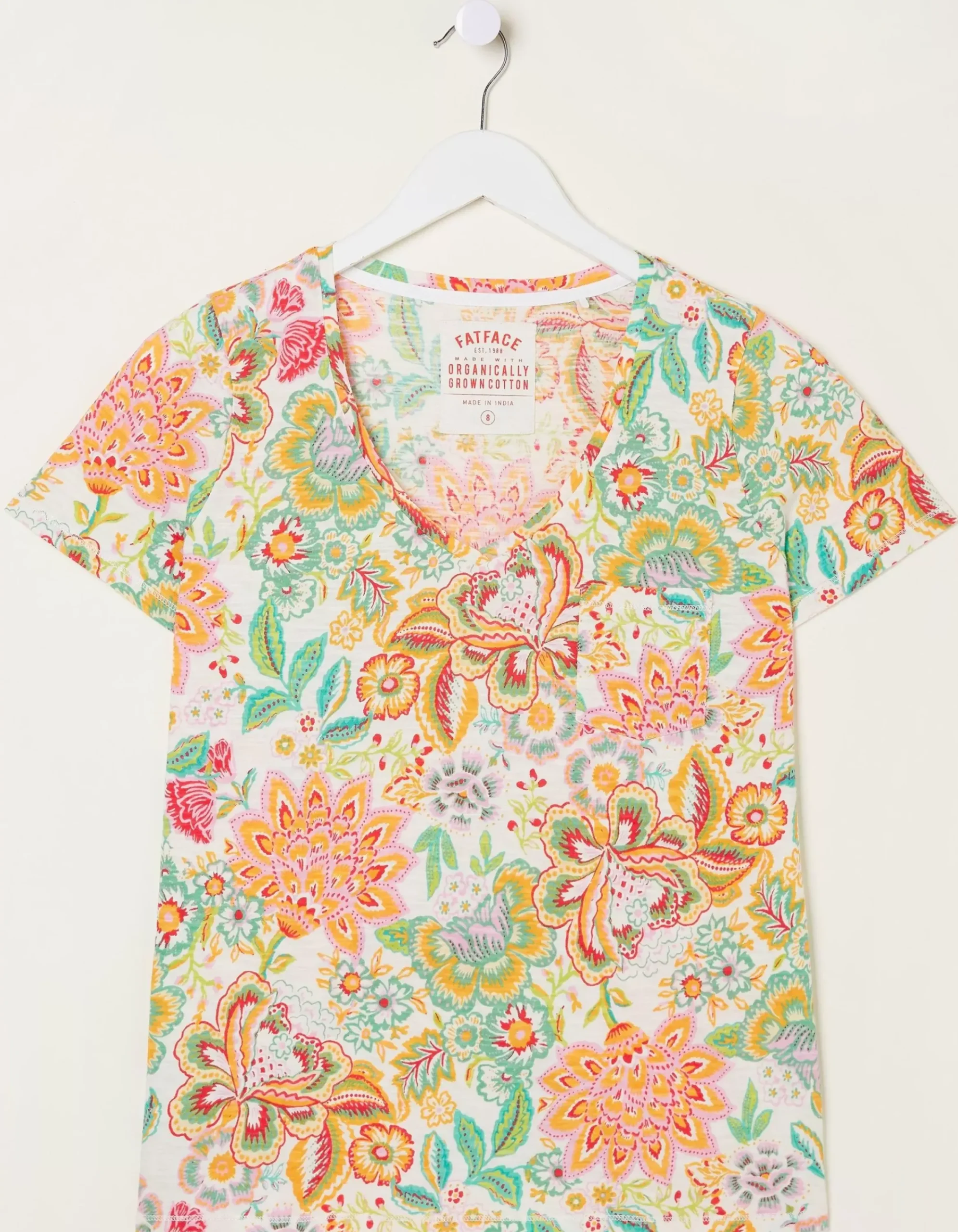 Women FatFace Tops & T-Shirts|Maggie Paradise Floral T-Shirt