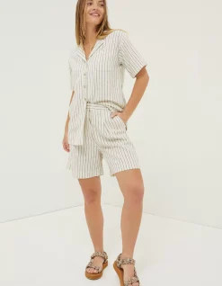 Women FatFace Shirts & Blouses|Mali Linen Blend Stripe Shirt