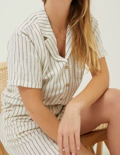 Women FatFace Shirts & Blouses|Mali Linen Blend Stripe Shirt