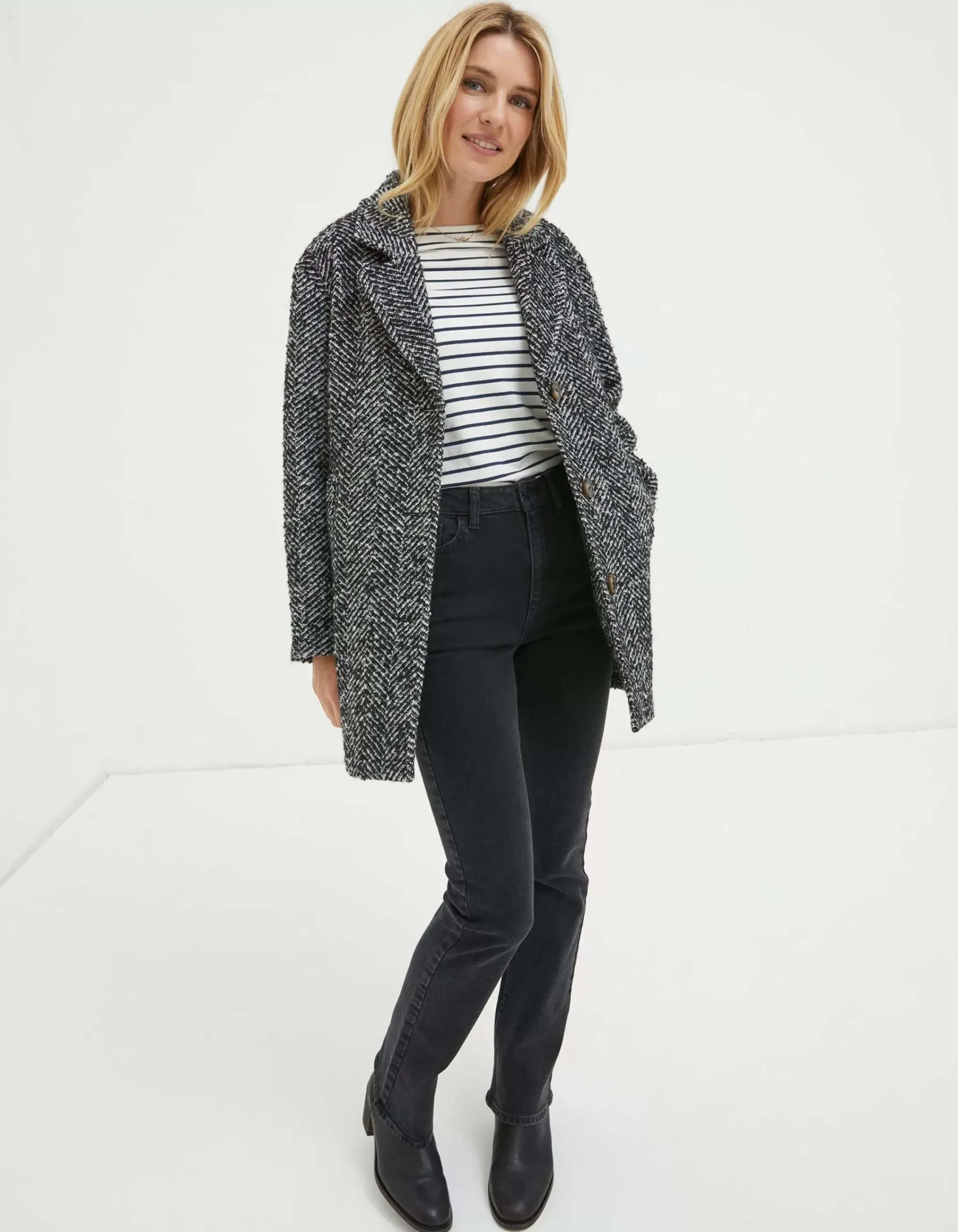 Women FatFace Coats & Jackets|Marin Wool Blend Coat