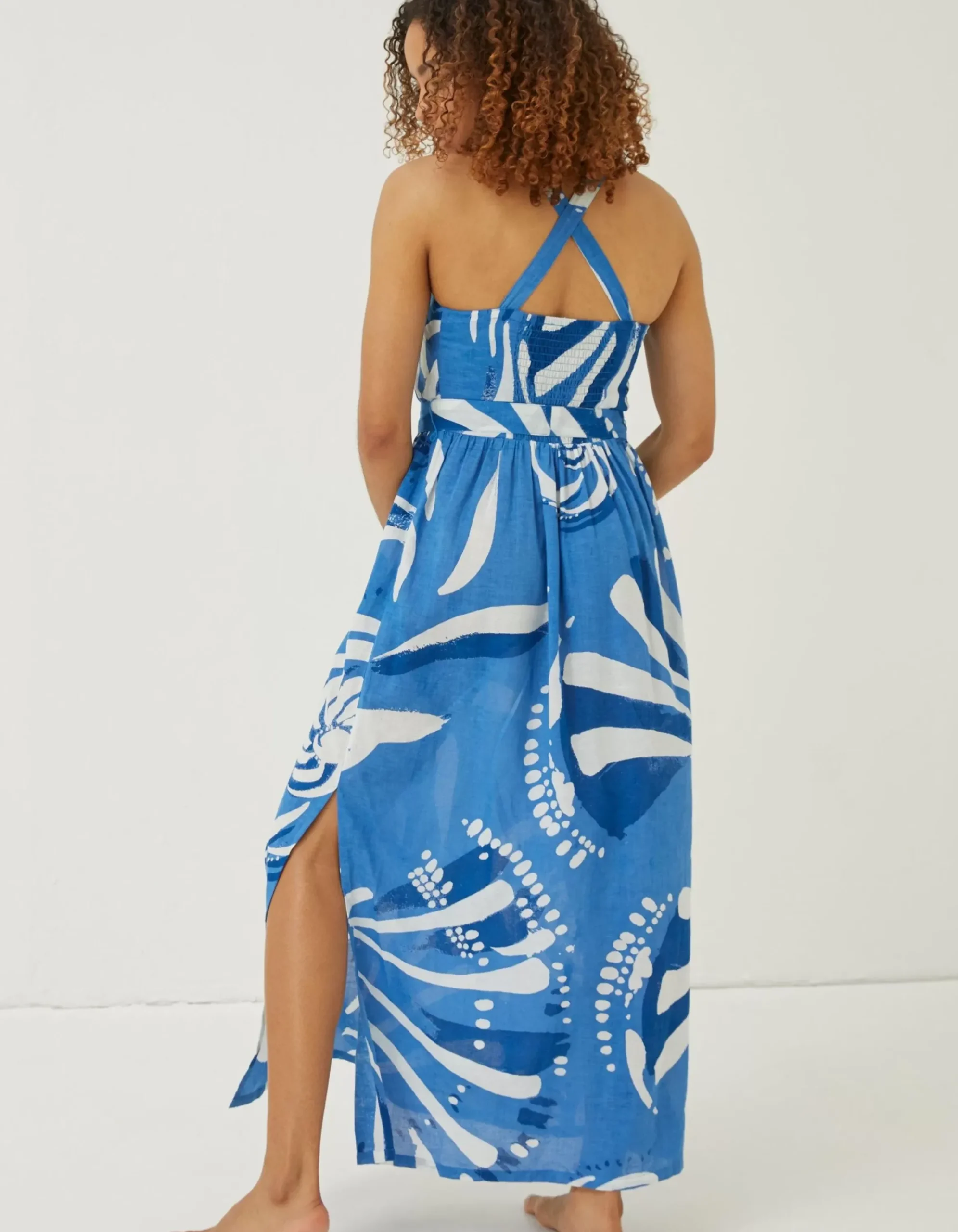 Women FatFace Dresses|Mcs Fione Painted Shell Maxi Dress