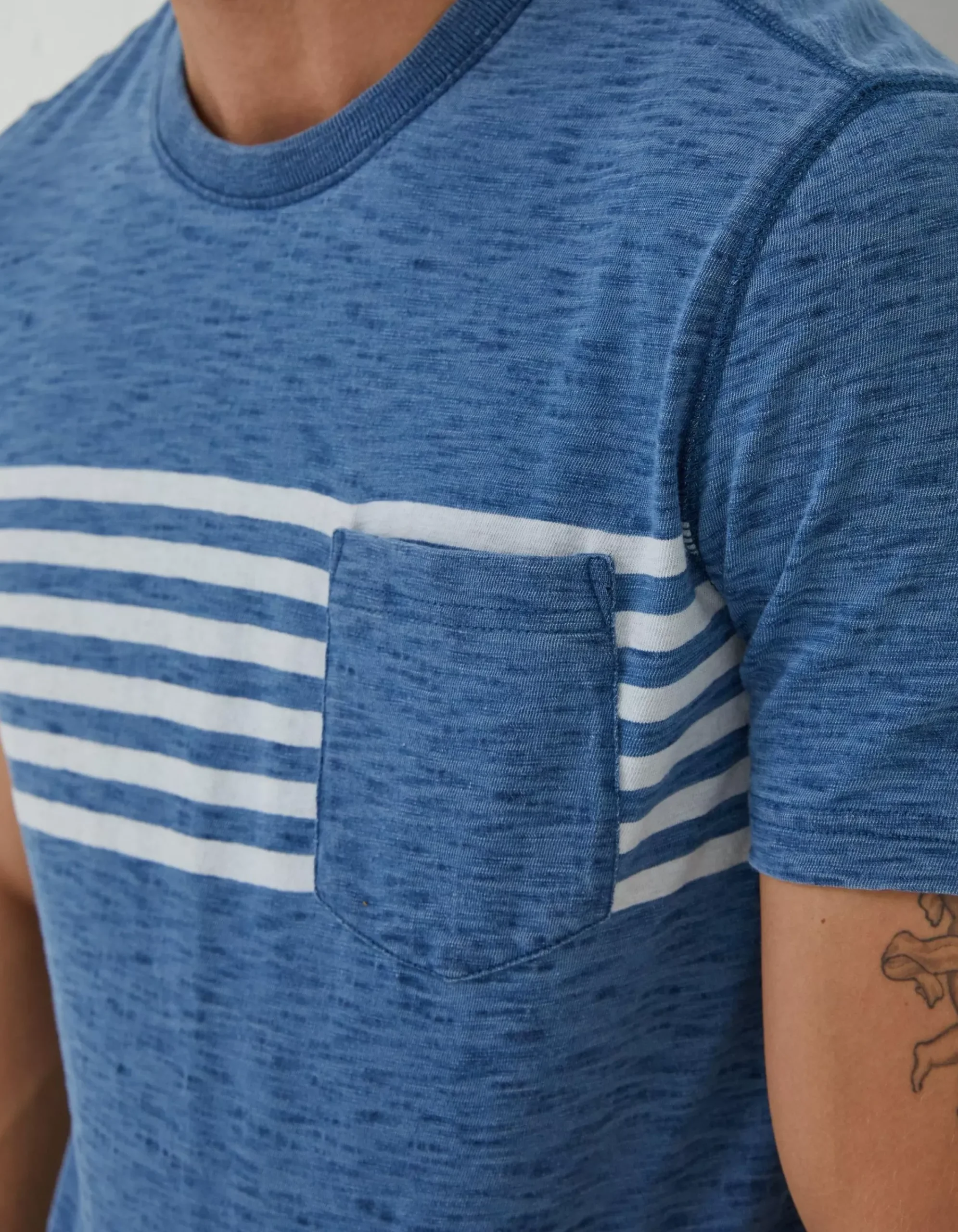 Men FatFace T-Shirts|Mcs Indigo Stripe T-Shirt