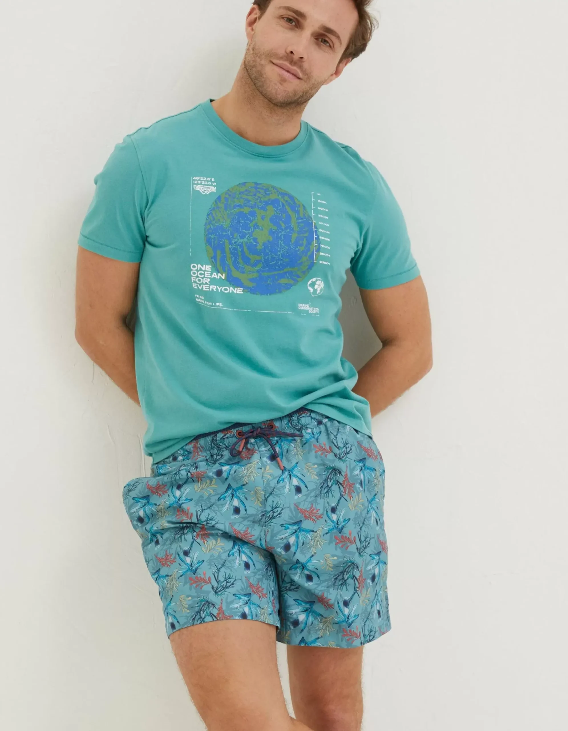 Men FatFace T-Shirts|Mcs Organic One Ocean T-Shirt