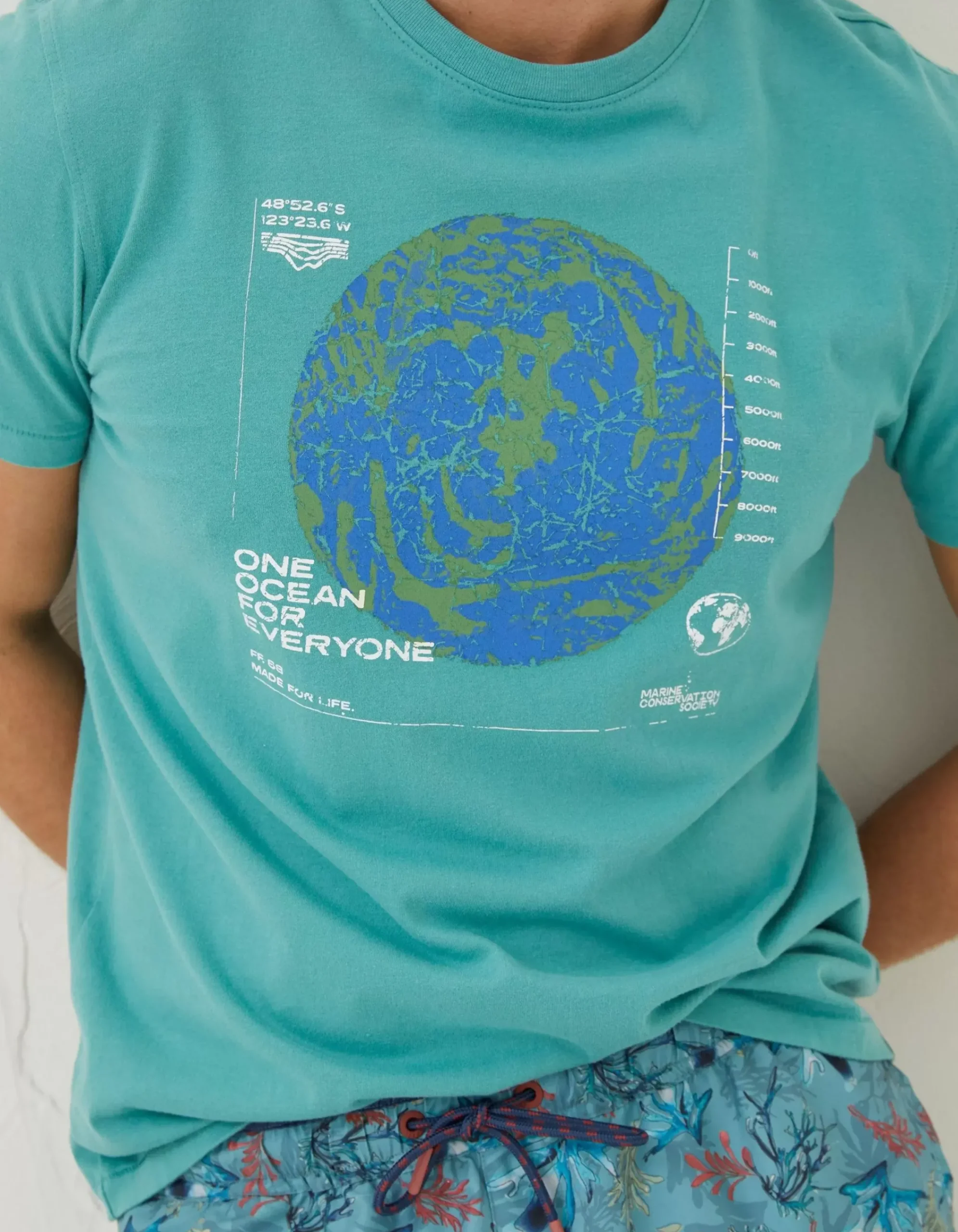 Men FatFace T-Shirts|Mcs Organic One Ocean T-Shirt