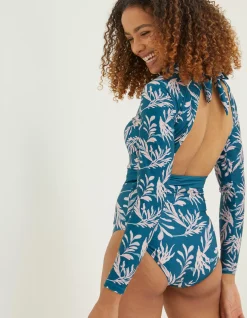 Women FatFace Beachwear & Swimwear|Mcs Seaweed Rash Swimsuit
