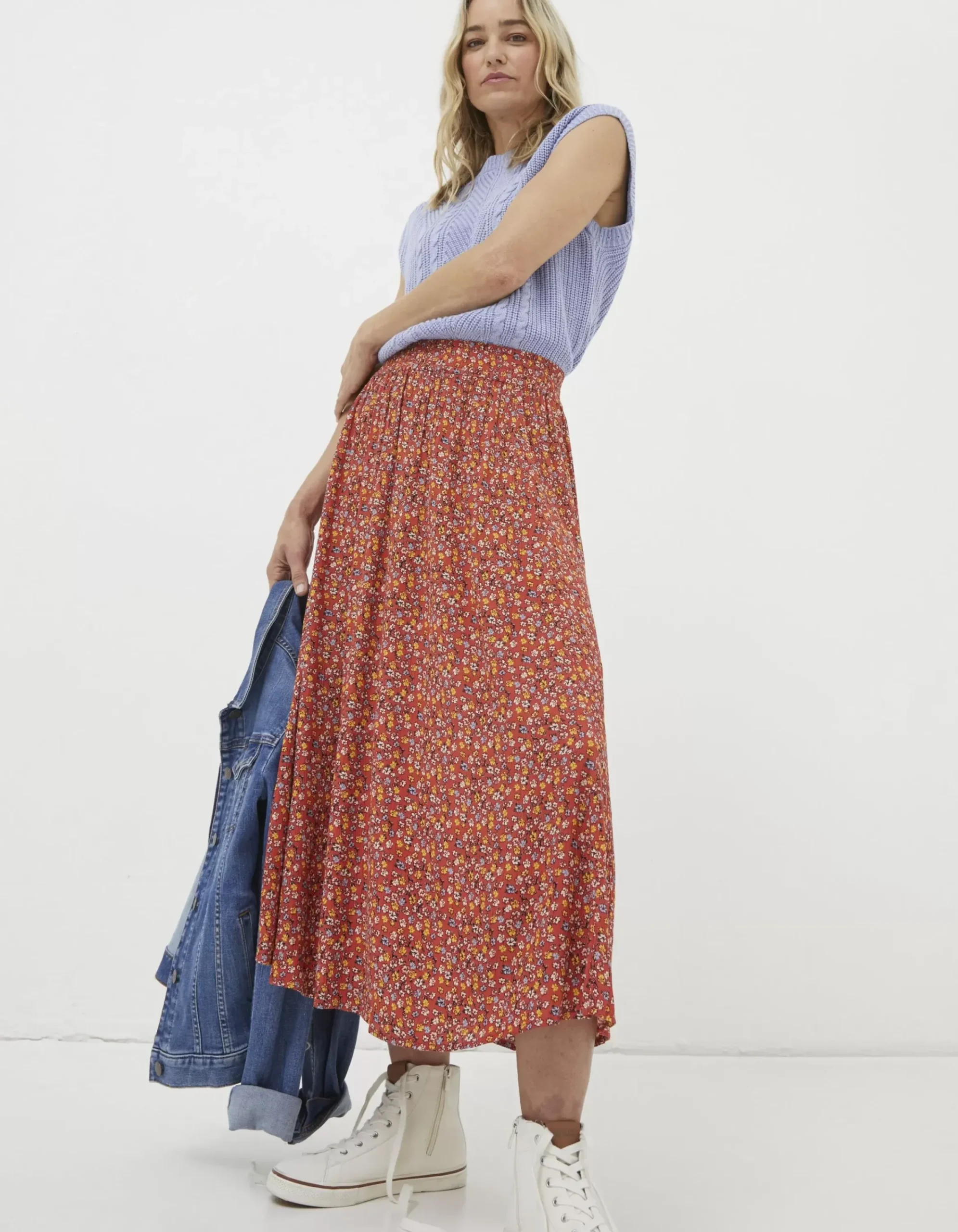 Women FatFace View All|Millie Gradient Floral Midi Skirt