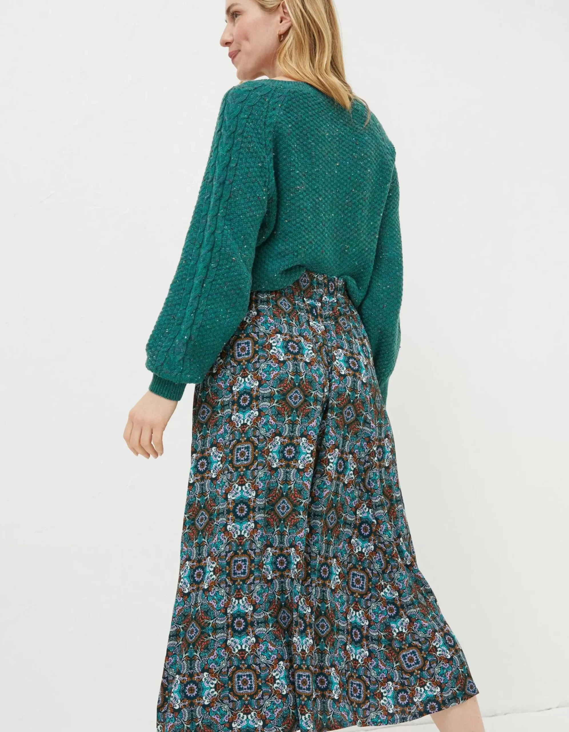 Women FatFace Skirts|Millie Mirrored Midi Skirt
