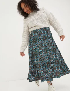 Women FatFace Skirts|Millie Mirrored Midi Skirt