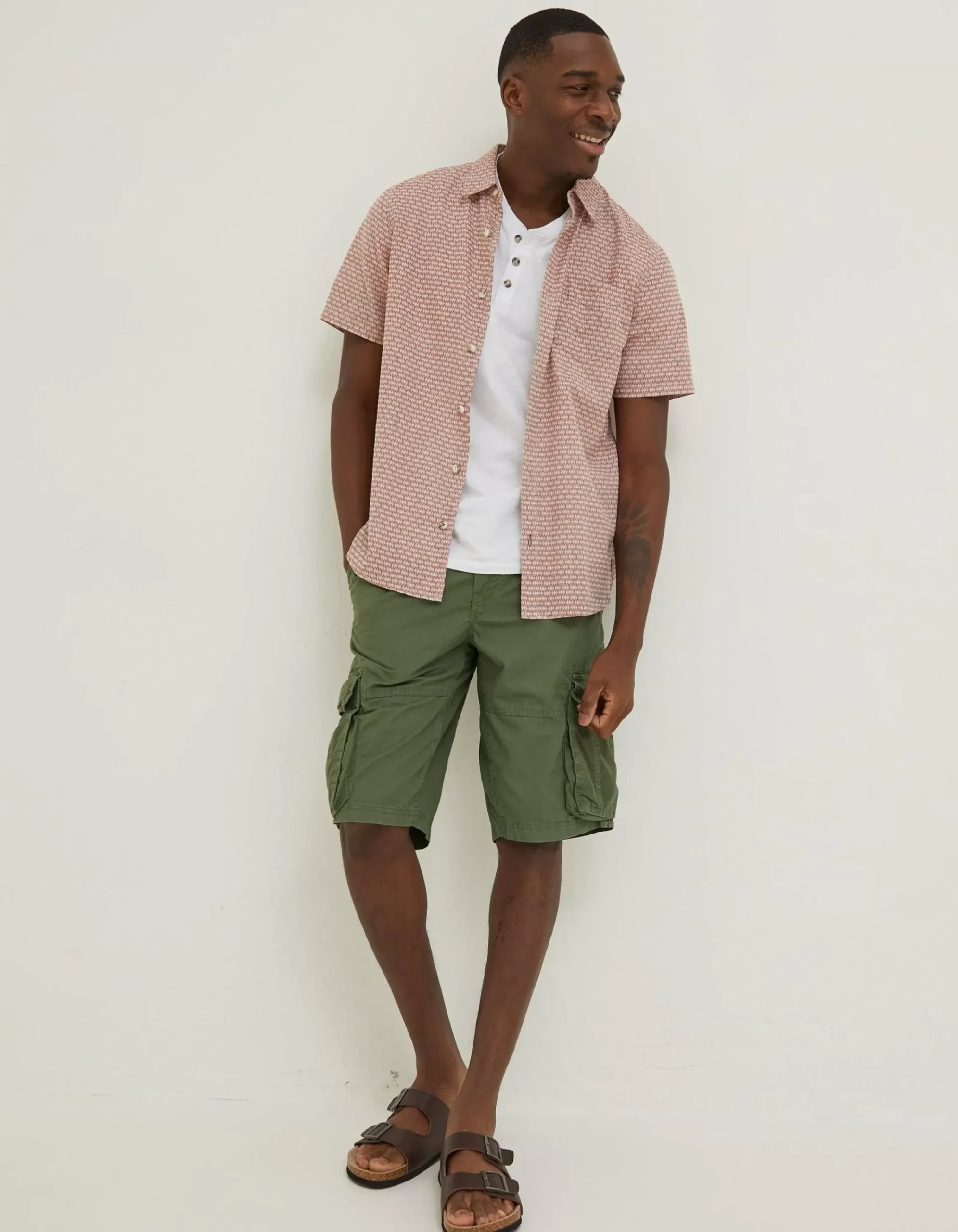 Men FatFace Shirts|Mini Geo Print Shirt