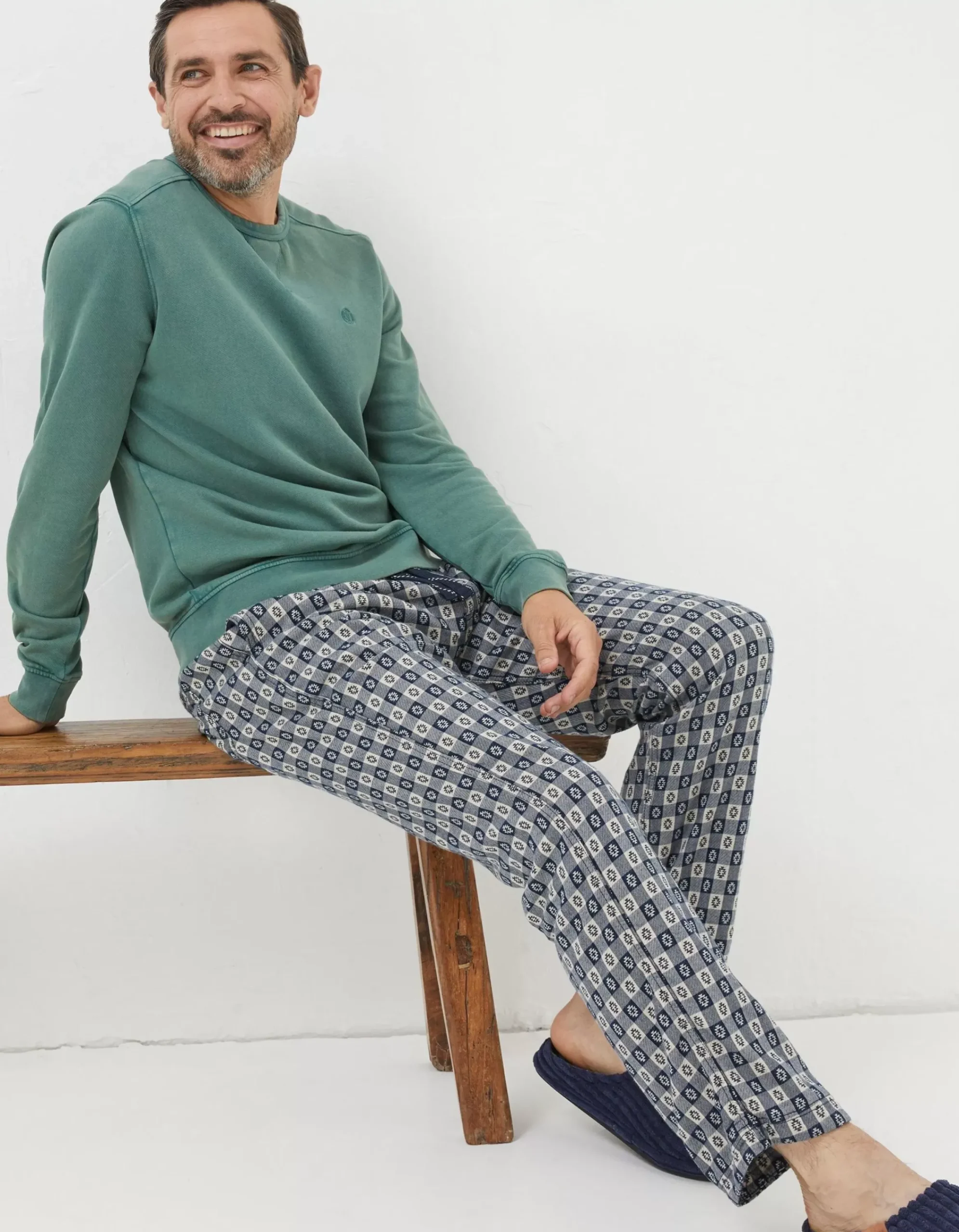 Men FatFace View All|Mini Jacquard Light Pyjama Bottoms