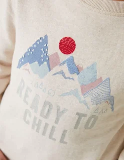 Girls FatFace View All|Mountains Crew Sweatshirt
