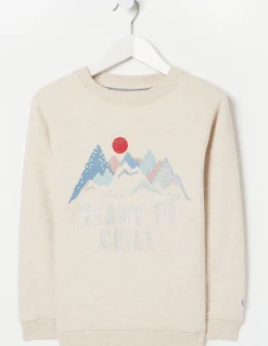 Girls FatFace View All|Mountains Crew Sweatshirt