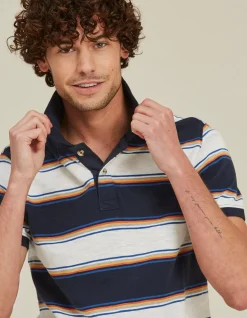 Men FatFace Polo Shirts|Multi Stripe Polo