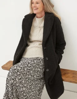 Women FatFace Coats & Jackets|Mylah Teddy Longline Coat