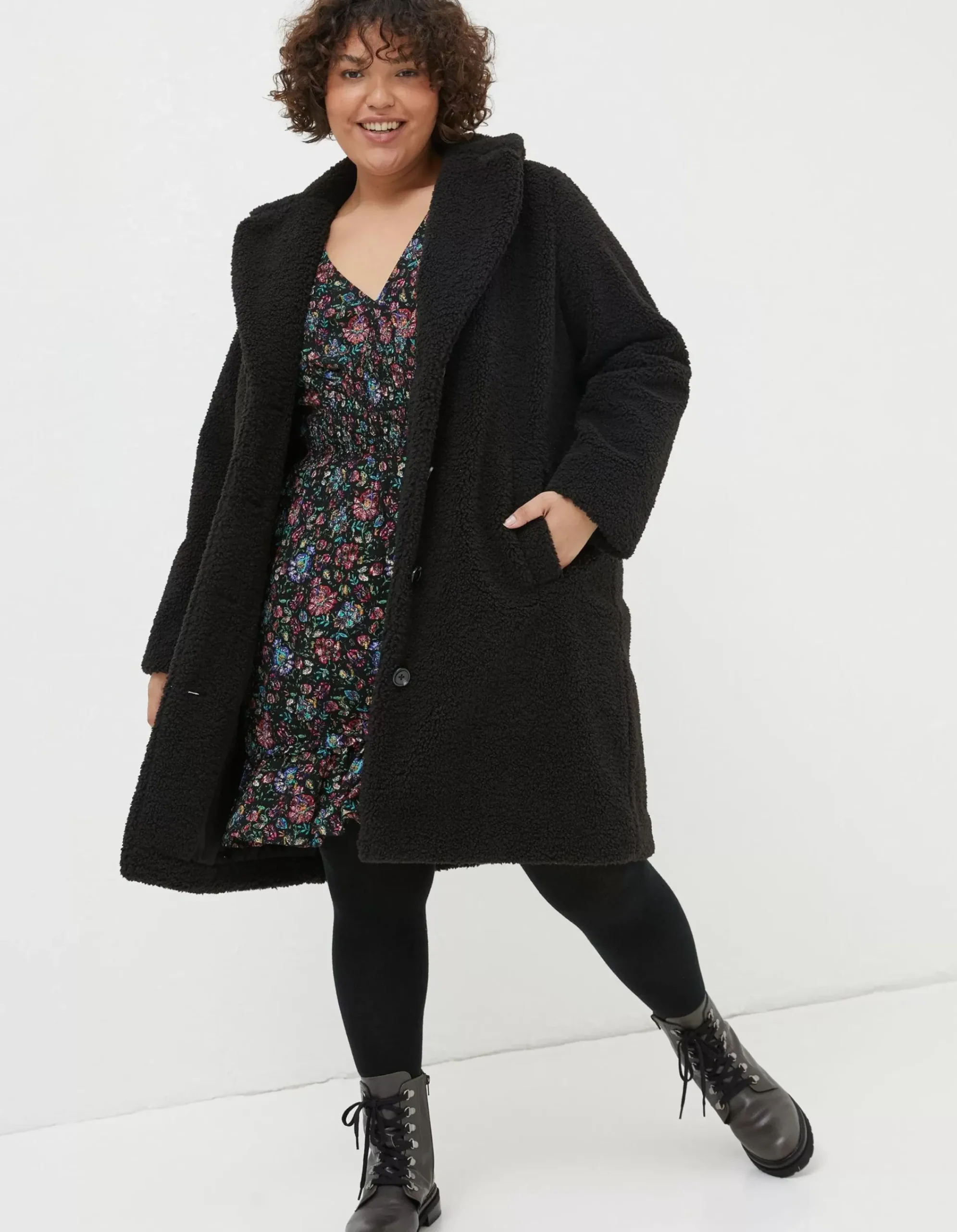 Women FatFace Coats & Jackets|Mylah Teddy Longline Coat