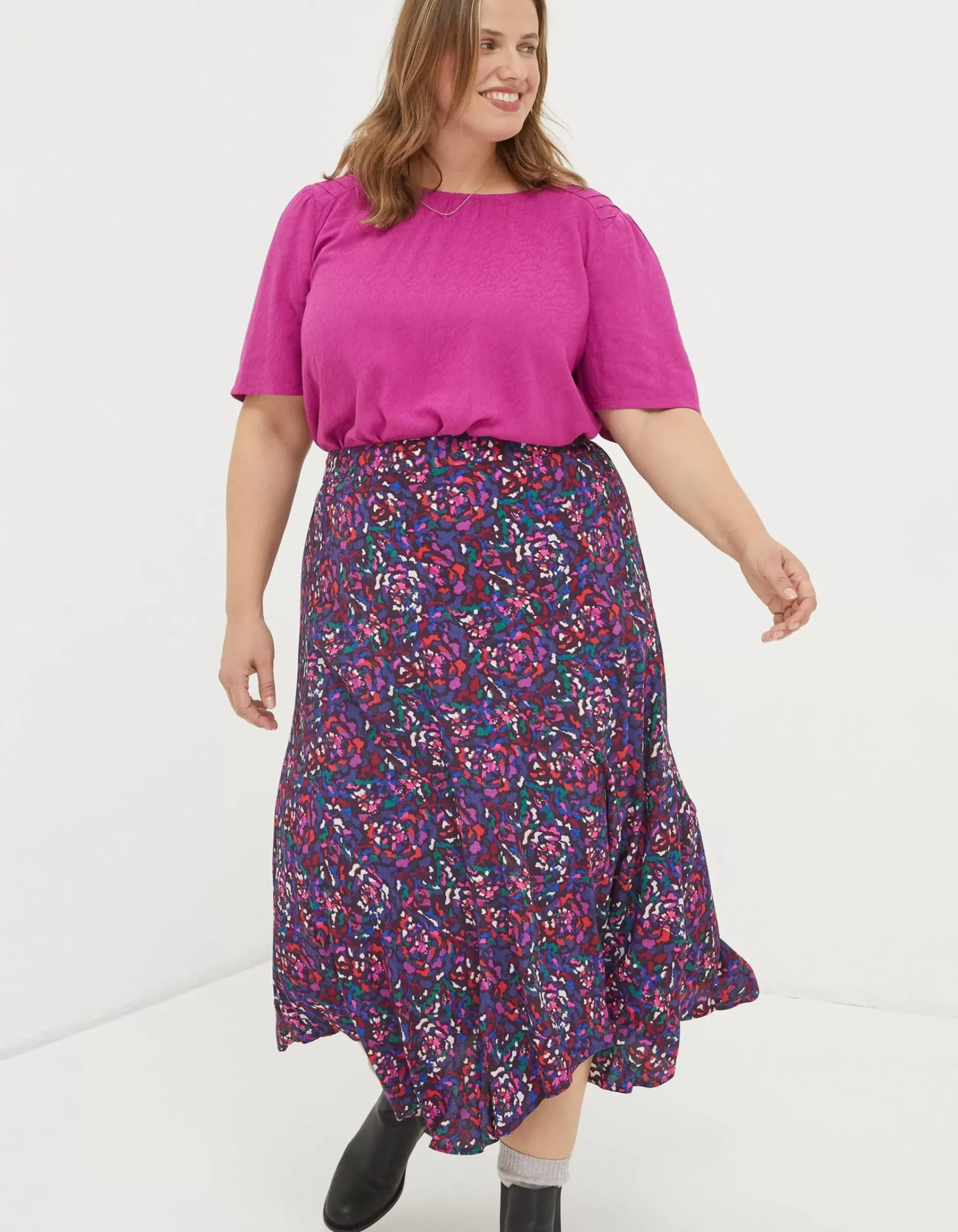 Women FatFace View All|Naomi Abstract Midi Skirt