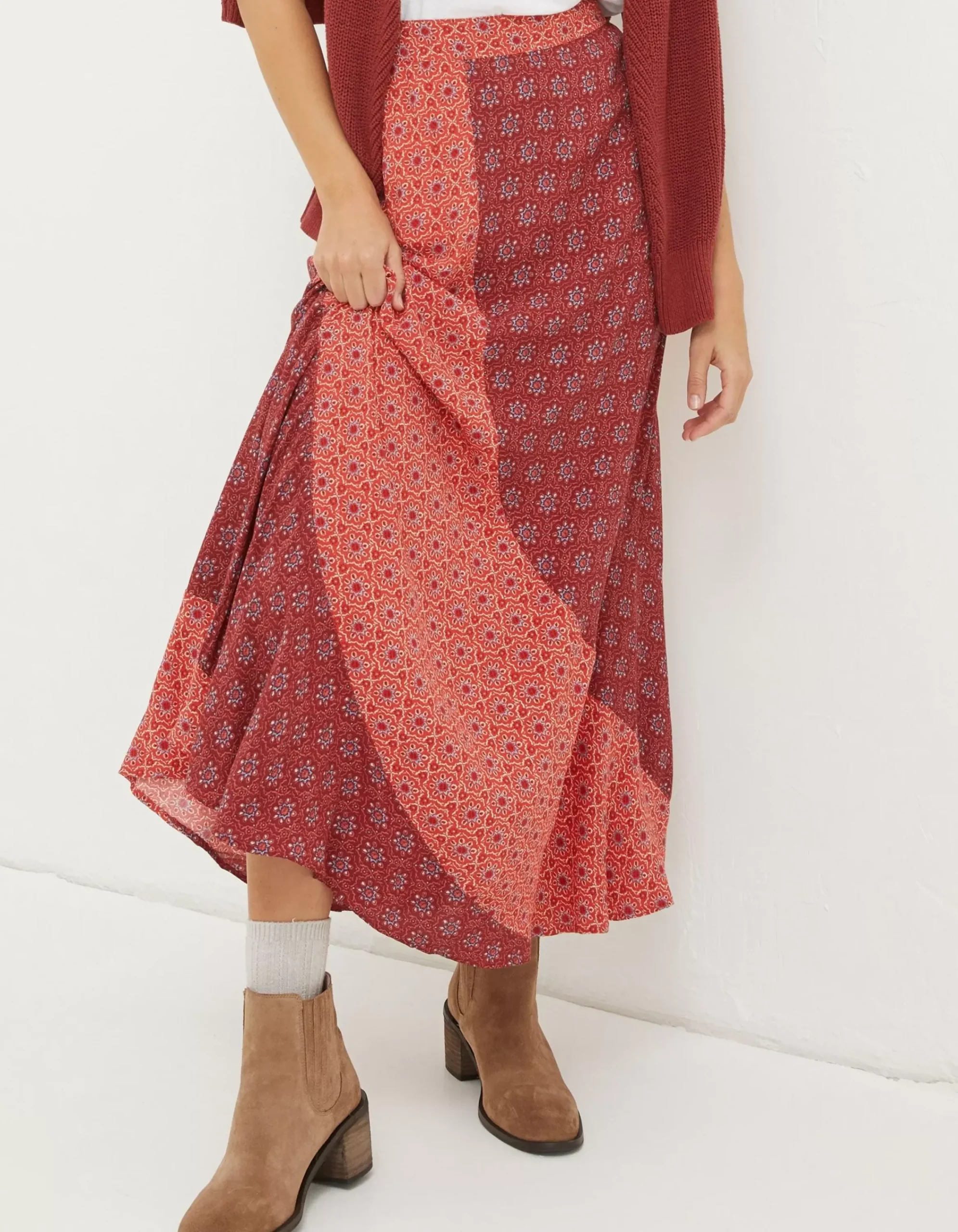 Women FatFace Skirts|Naomi Craft Geo Midi Skirt