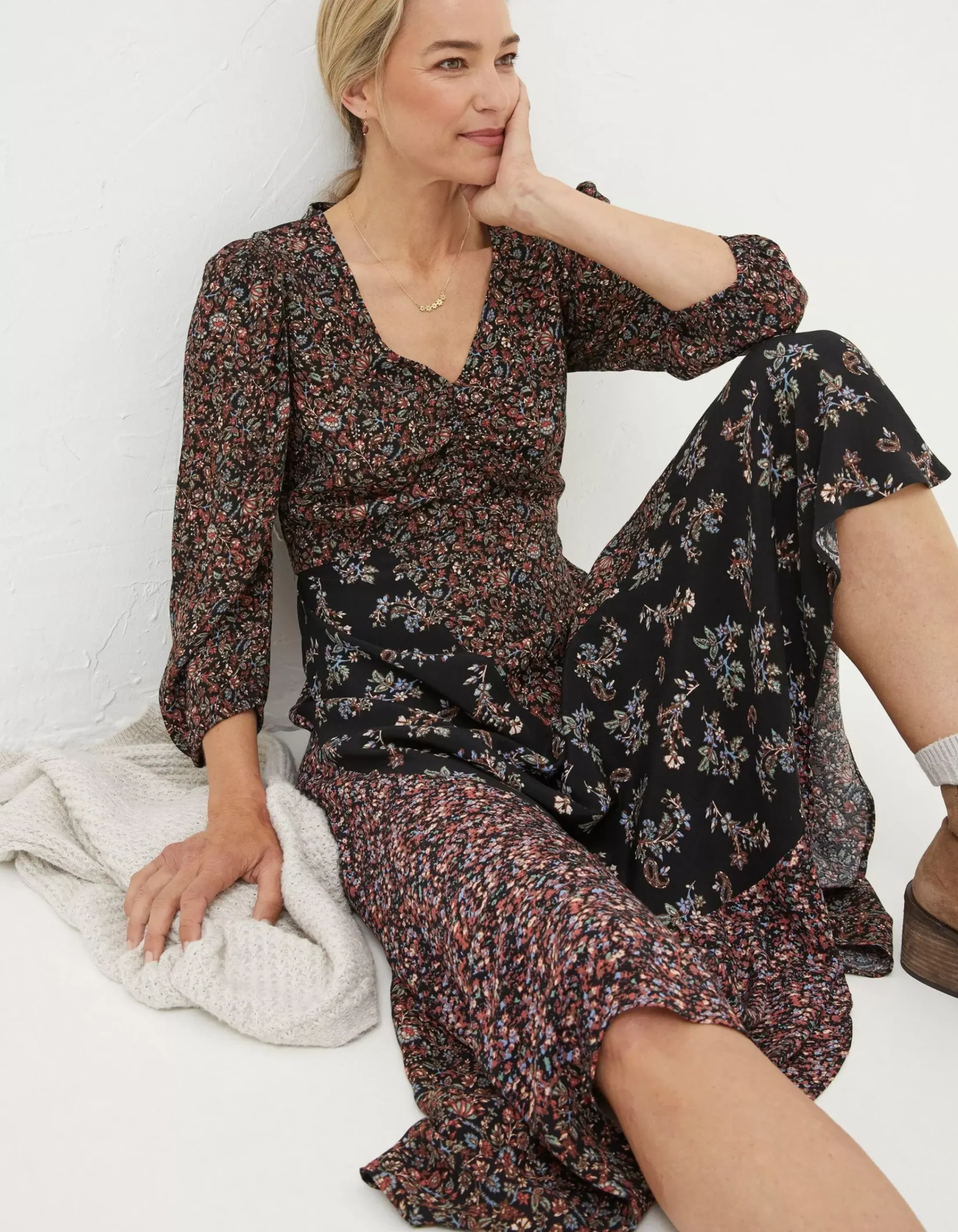 Women FatFace Dresses|Nate Craft Floral Midi Dress