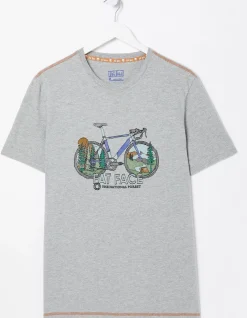 Men FatFace T-Shirts|National Forest Painted Bike T-Shirt
