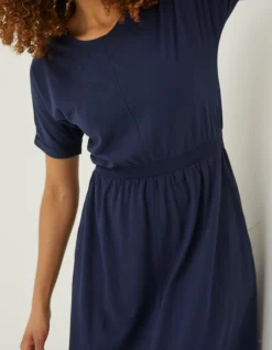 Women FatFace Dresses|Navi Jersey Midi Dress