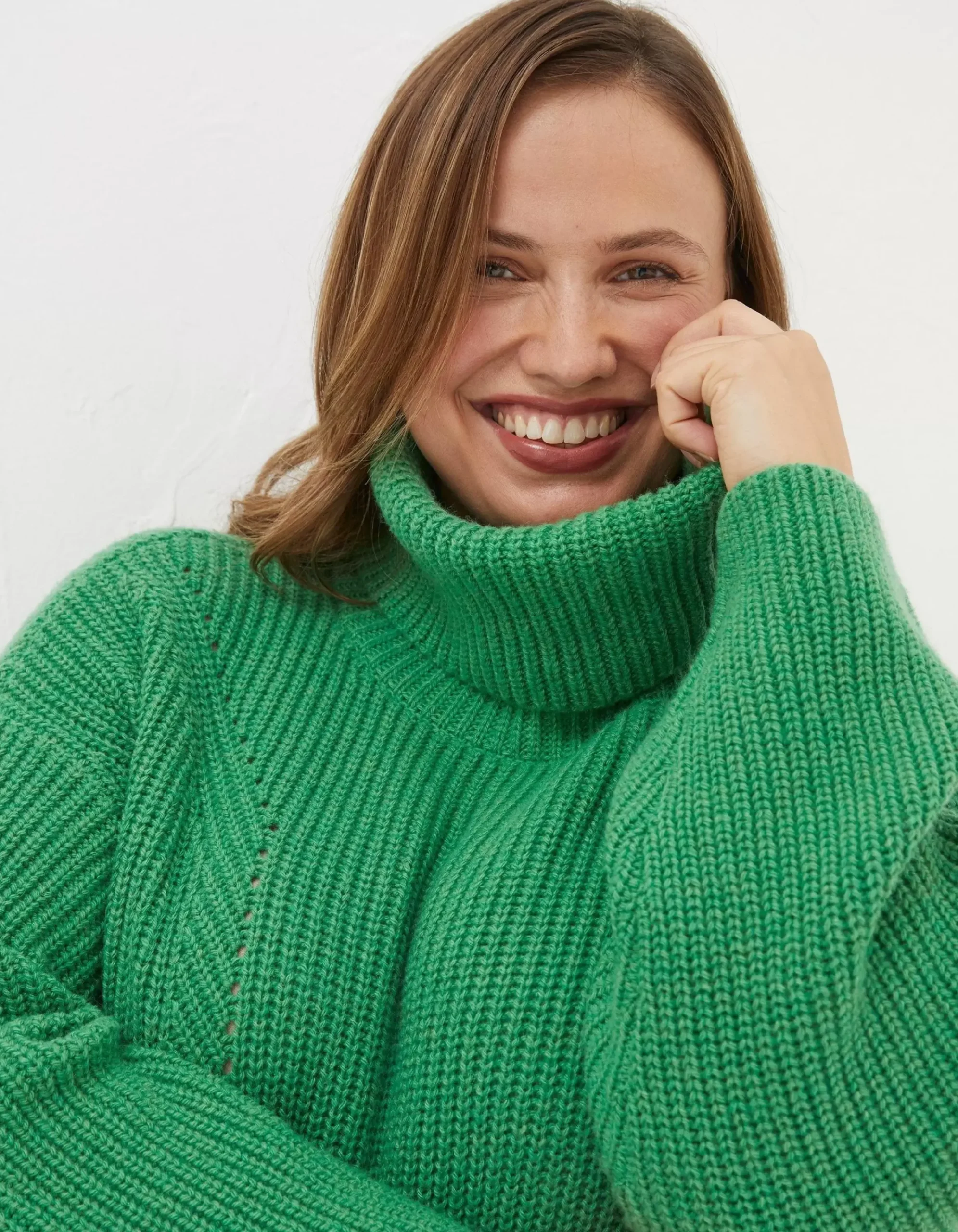 Women FatFace View All|Nellie Boxy Roll Neck Jumper