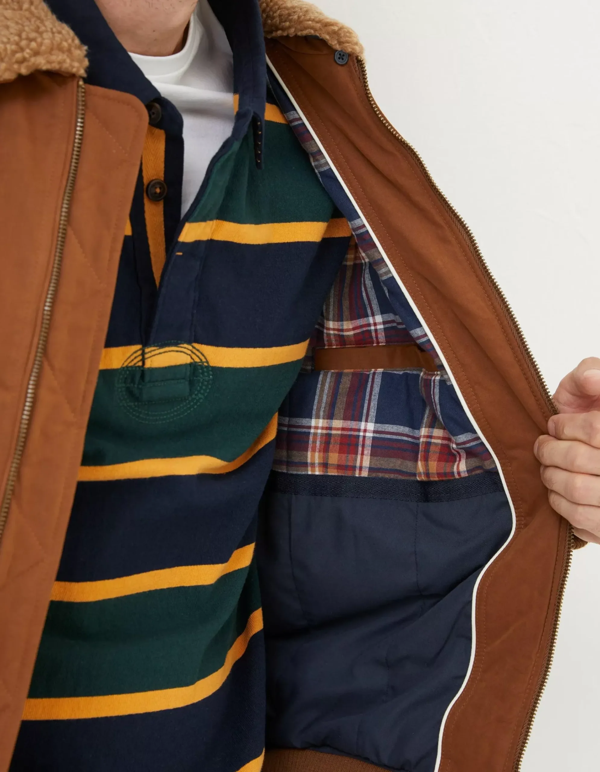 Men FatFace View All|Newlyn Cotton Bomber Jacket